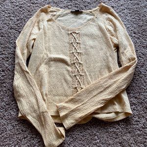 Long sleeve cropped American Eagle top NWOT